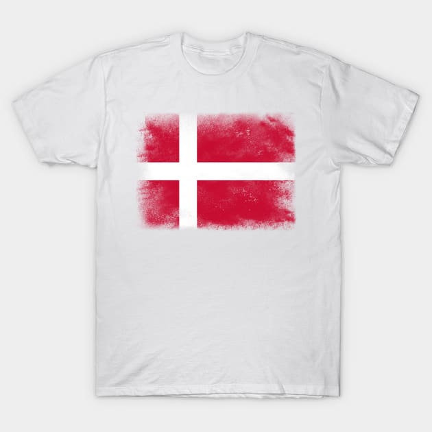 Denmark Flag T-Shirt by psychoshadow